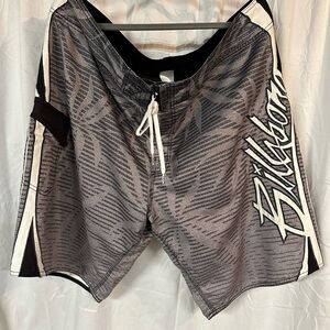 Billabong Black and Gray Graphic Board Shorts